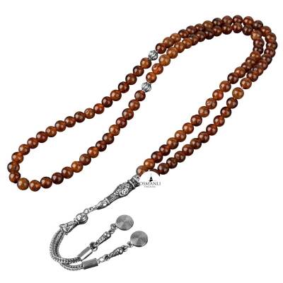 Hessonit Lal Doğal Taş Tesbih 99luk - 6mm - Doğal Taş (1)
