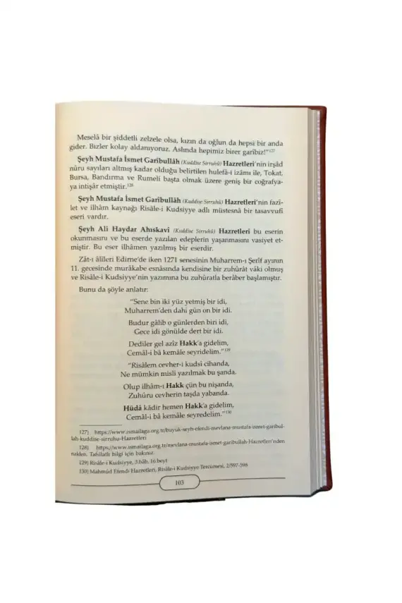 Heybetli Bir Osmanlı Allamesi Ali Haydar Efendi Hz. 1. Cilt - Deri - 5