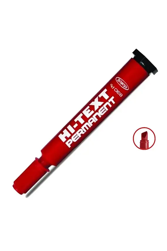 Hi-Text Marker Kesik Uç Kırmızı - 1