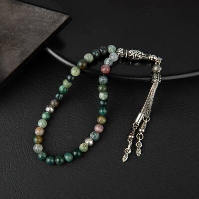 Hint Akiği Doğal Taş Tesbih 33lük - 6mm - 2