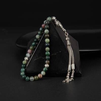 Hint Akiği Doğal Taş Tesbih 33lük - 6mm - 3