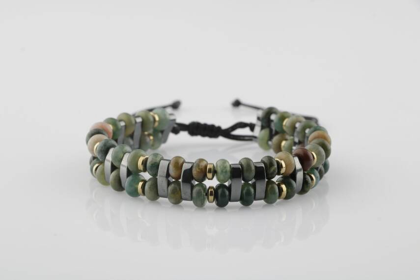 Hint Akik-Hematit Doğal Taş Bileklik - 1