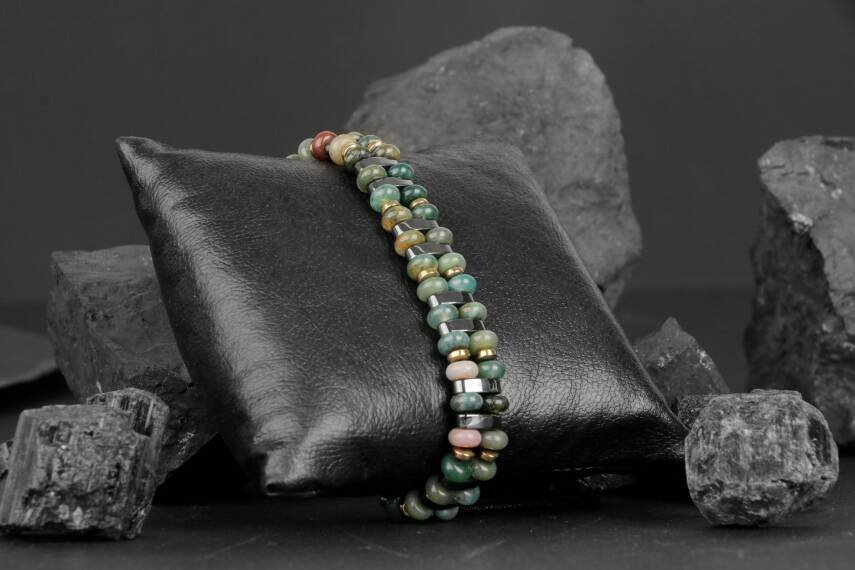 Hint Akik-Hematit Doğal Taş Bileklik - 2