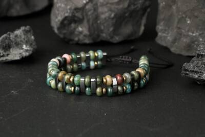 Hint Akik-Hematit Doğal Taş Bileklik - 3