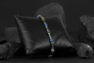 Hint Akik-Lapis Lazuli-Hematit Doğal Taş Bileklik - 2