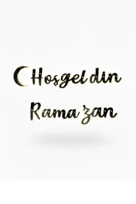 Hoş geldin Ramazan Varaklı Kaligrafi Yazı - 1