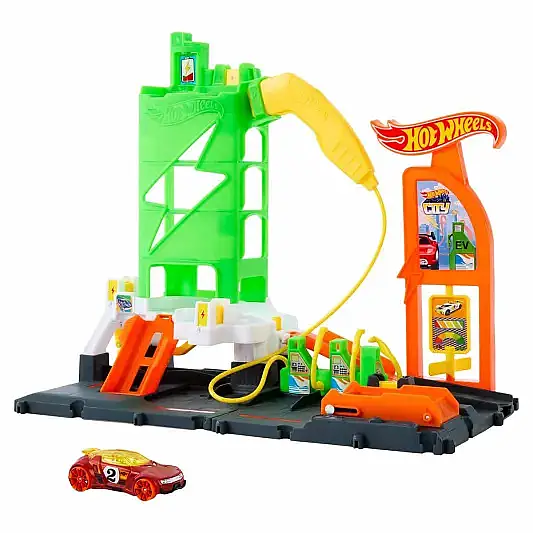 Hot Wheels Elektrikli Araç Şarj İstasyonu Oyun Seti - 1