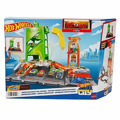 Hot Wheels Elektrikli Araç Şarj İstasyonu Oyun Seti - 6