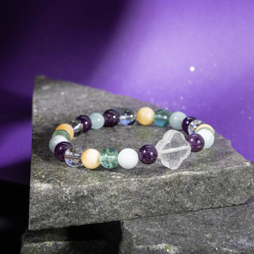 İkizler Burcu Bileklik Akuamarin, Kaplan Gözü, Kristal Kuvars, Labradorit, Obsidyen, Yeşim - 5