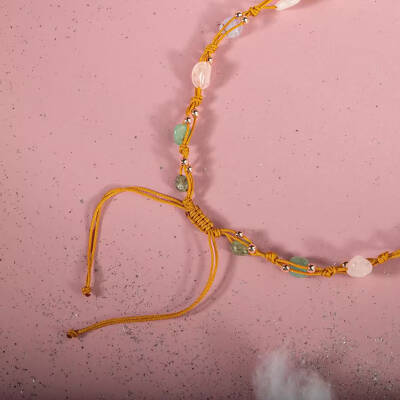 İkizler Burcu Kolye Bileklik Seti Ay Taşı Güneş Taşı Kalsedon Mavi Apatit Pembe Kuvars Yeşil Aventurin Yeşim Sertifikalı Hakiki Orijinal Doğal Taş - 3