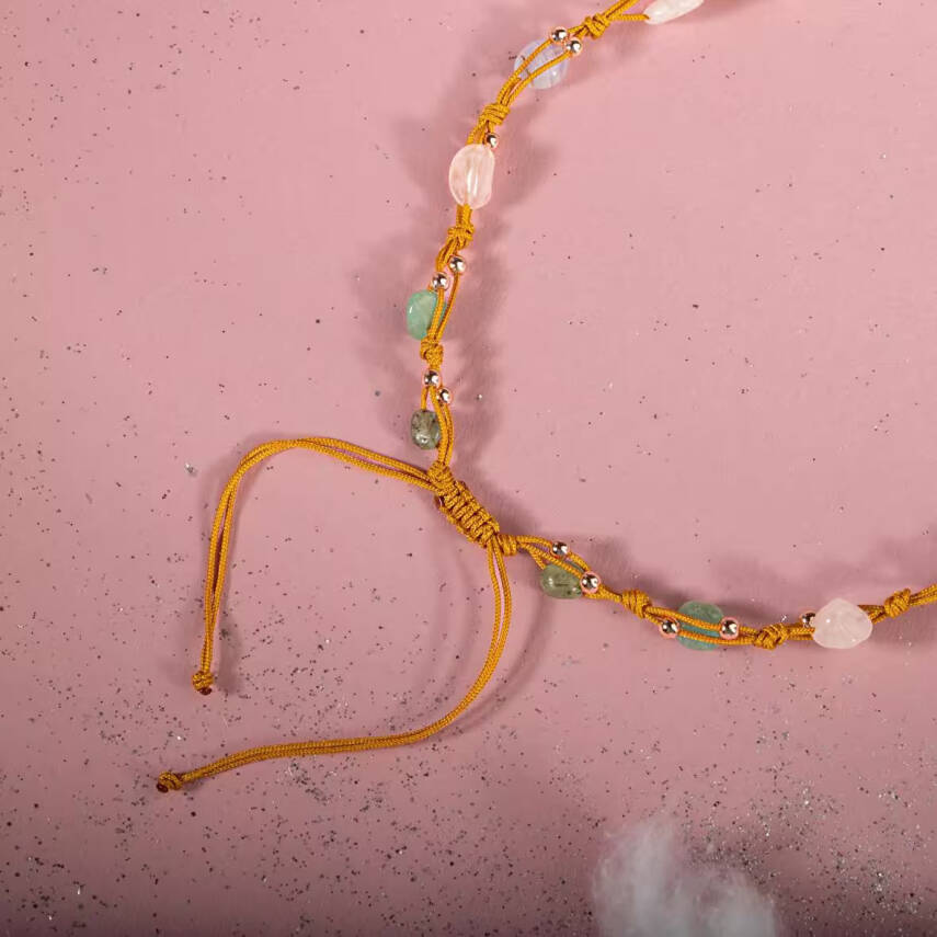 İkizler Burcu Kolye Bileklik Seti Ay Taşı Güneş Taşı Kalsedon Mavi Apatit Pembe Kuvars Yeşil Aventurin Yeşim Sertifikalı Hakiki Orijinal Doğal Taş - 3