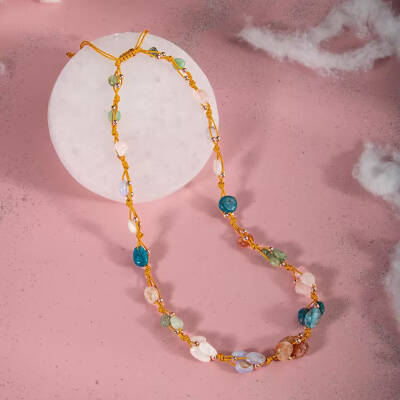 İkizler Burcu Kolye Bileklik Seti Ay Taşı Güneş Taşı Kalsedon Mavi Apatit Pembe Kuvars Yeşil Aventurin Yeşim Sertifikalı Hakiki Orijinal Doğal Taş - 4