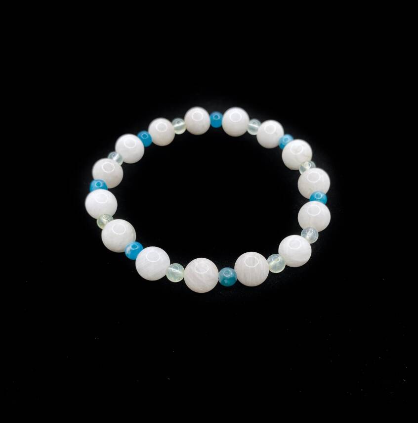 İkizler Burcu Kolye Bileklik Seti Ay Taşı Güneş Taşı Kalsedon Mavi Apatit Pembe Kuvars Yeşil Aventurin Yeşim Sertifikalı Hakiki Orijinal Doğal Taş - 3