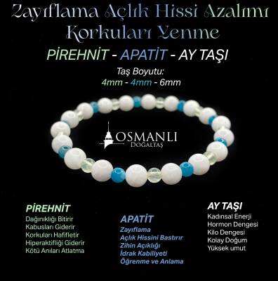 İkizler Burcu Kolye Bileklik Seti Ay Taşı Güneş Taşı Kalsedon Mavi Apatit Pembe Kuvars Yeşil Aventurin Yeşim Sertifikalı Hakiki Orijinal Doğal Taş - 5