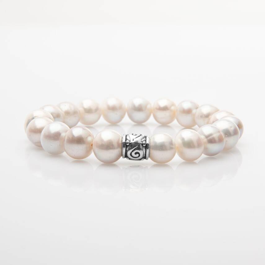 İnci 10mm Doğal Taş Bileklik - 2