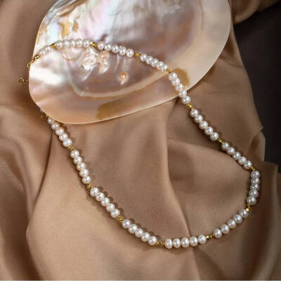 İnci Doğal Taş Altın Kaplama Kapama Kolye - Osmanlı Doğaltaş