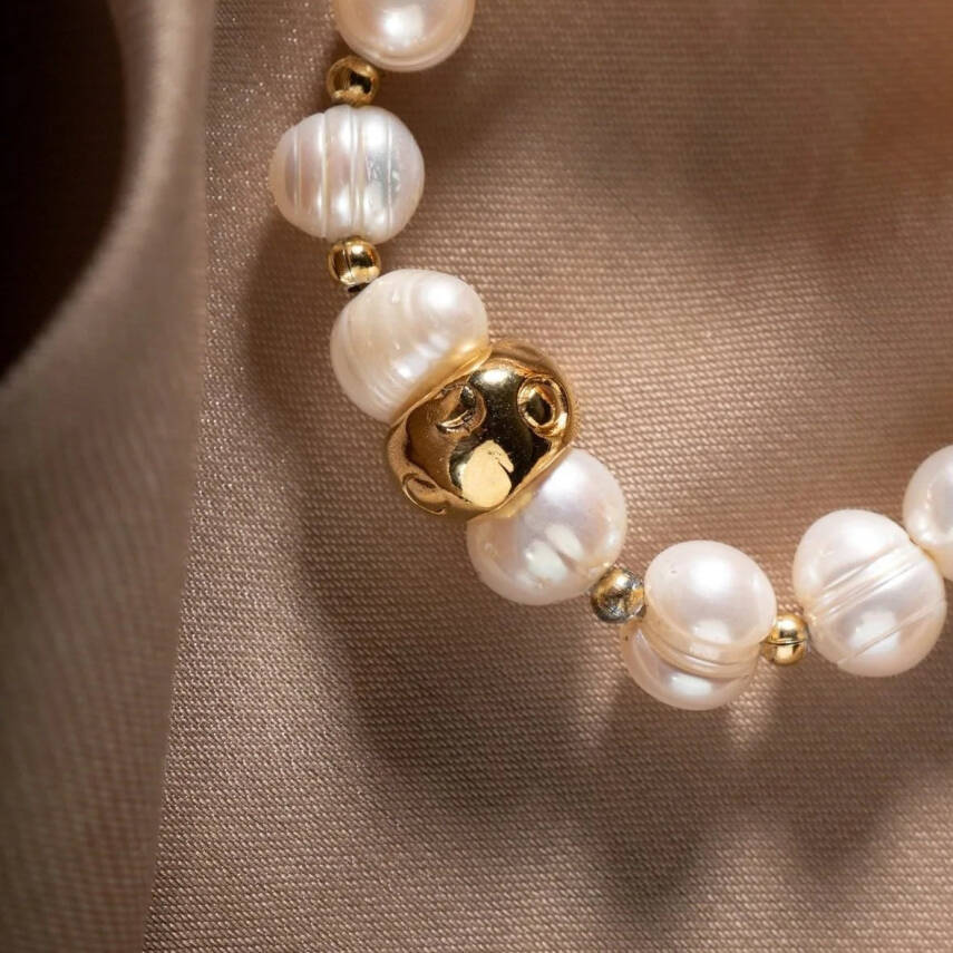 İnci Doğal Taş Bileklik - 2