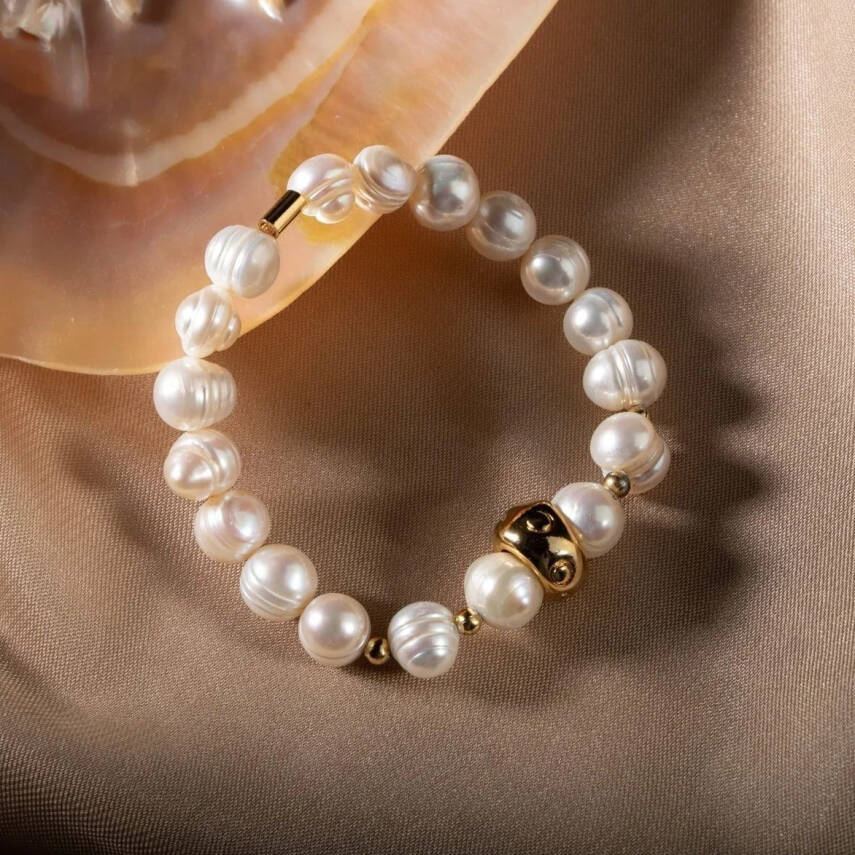 İnci Doğal Taş Bileklik - 3