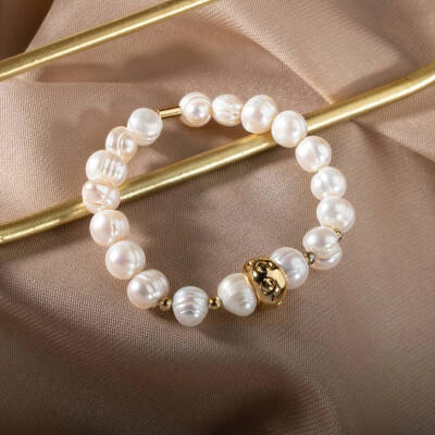 İnci Doğal Taş Bileklik - 4