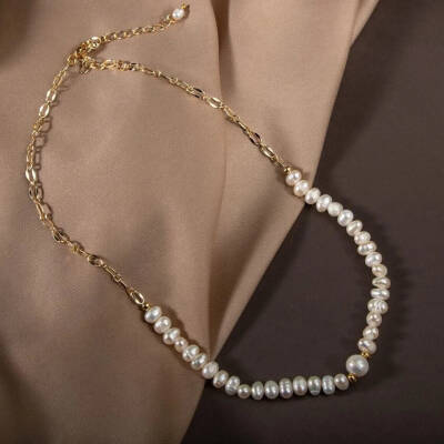 İnci Doğal Taş Gümüş Kolye - Osmanlı Doğal Taş