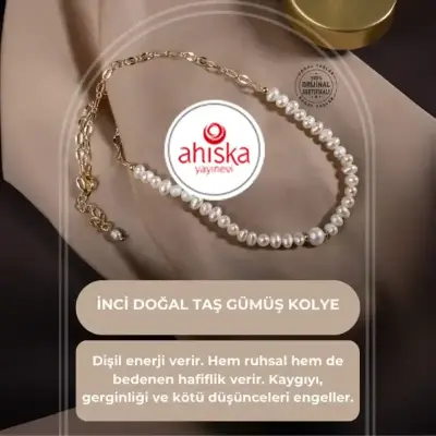 İnci Doğal Taş Gümüş Kolye - Doğal Taş (1)