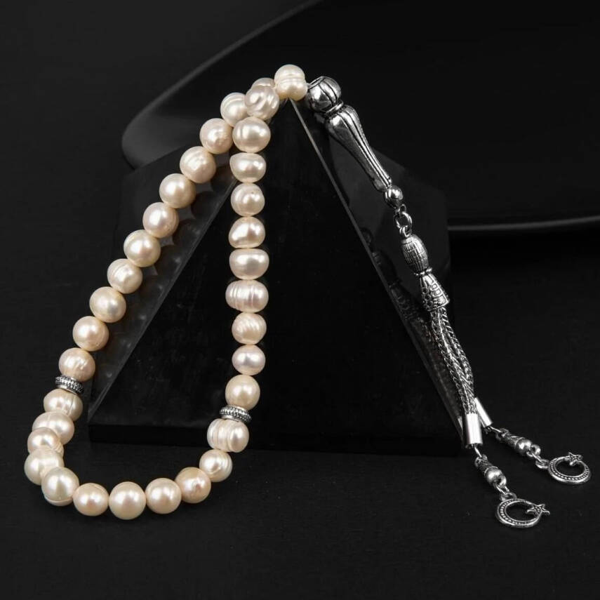 İnci Doğal Taş Tesbih 33lük - 8mm - 1