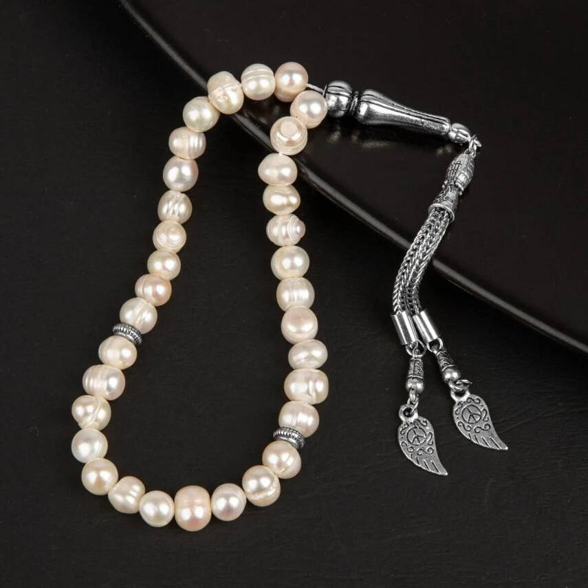 İnci Doğal Taş Tesbih 33lük - 8mm - 3