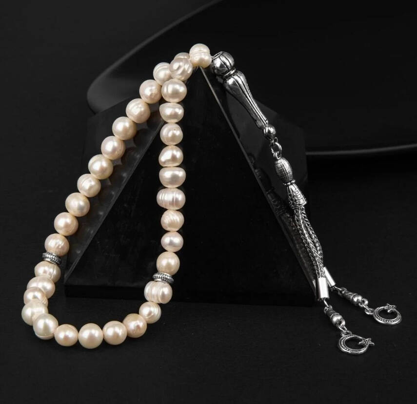 İnci Doğal Taş Tesbih 33lük - 8mm - 2