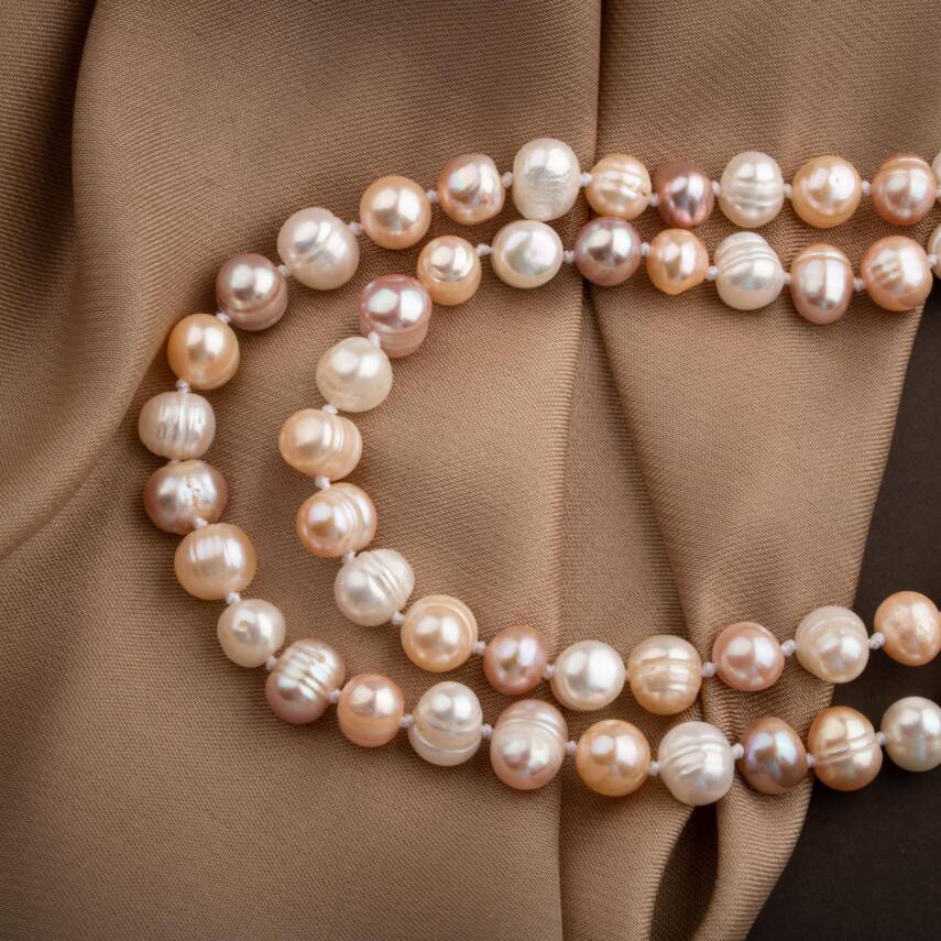 İnci Doğal Taş Uzun Kolye - 2