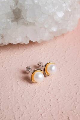 İnci Gümüş Doğal Taş Küpe - Osmanlı Doğaltaş