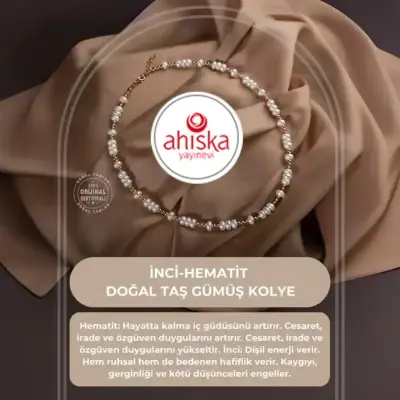 İnci-Hematit Doğal Taş Gümüş Kolye - Doğal Taş (1)