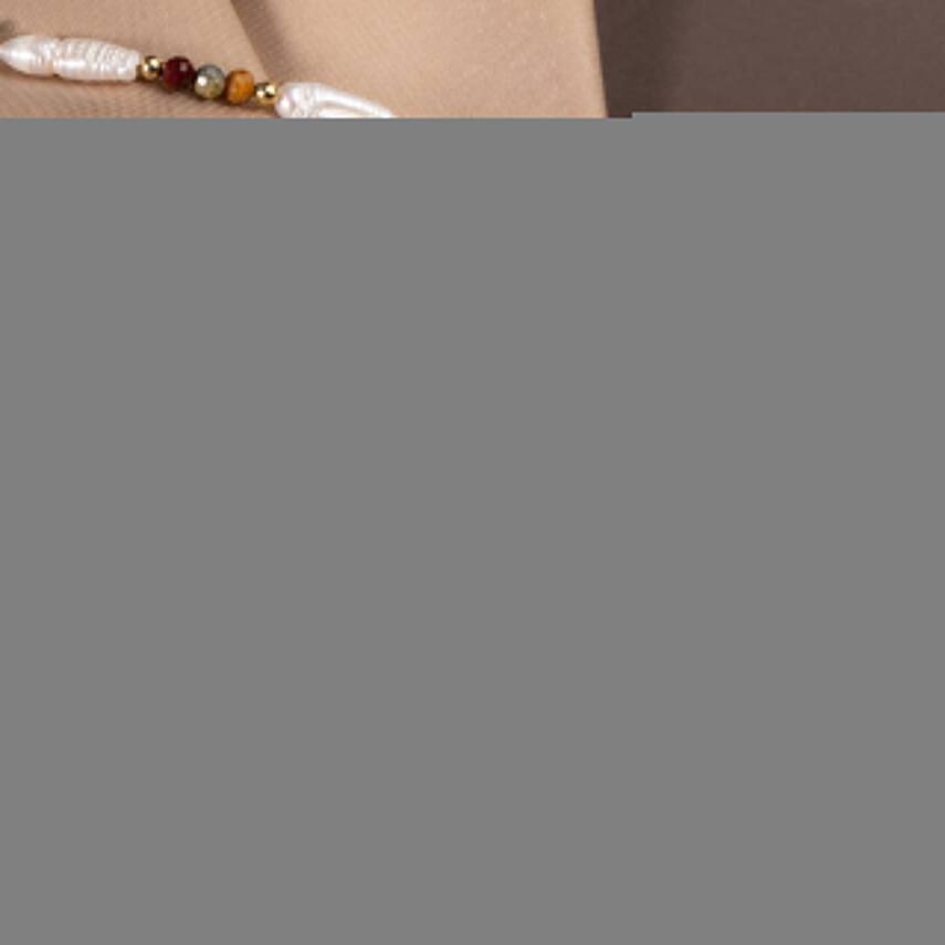 İnci-Jasper Doğal Taş Gümüş Kolye - 5