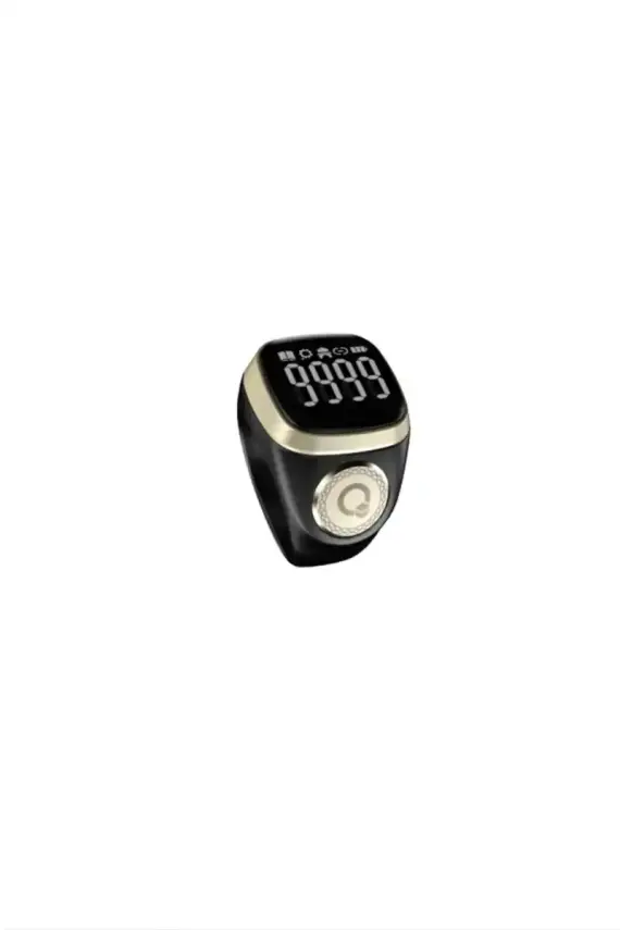 İqibla E01 Akıllı Zikirmatik Zikir Yüzüğü 18mm Siyah - 1