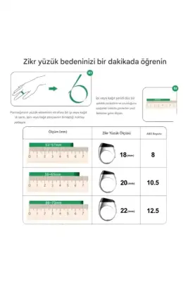İqibla E01 Akıllı Zikirmatik Zikir Yüzüğü 18mm Siyah - 4