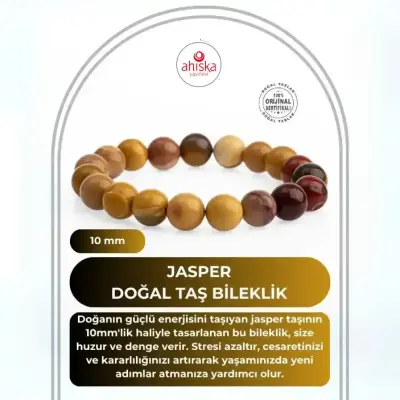 Jasper 10mm Doğal Taş Bileklik - 1