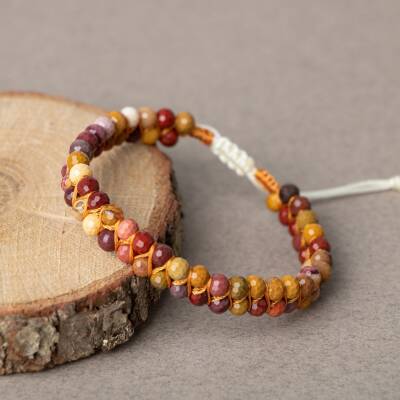 Jasper 3-4mm Çift Sıra Doğal Taş Bileklik - Osmanlı Doğaltaş