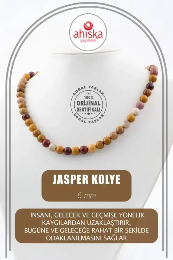 Jasper 6 mm Dizi Doğal Taş Kolye - 1