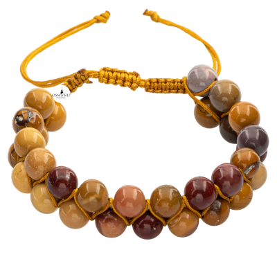 Jasper 8mm Çift Sıra Makrome Doğal Taş Bileklik - 2