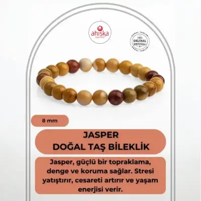Jasper 8mm Doğal Taş Bileklik - 1