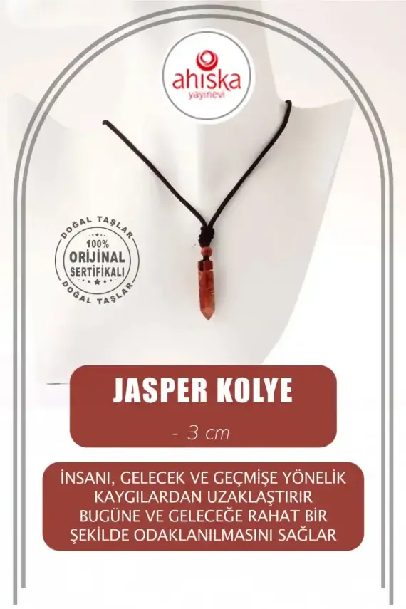 Jasper Doğal Taş Kolye Ucu 3cm - 1