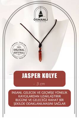 Jasper Doğal Taş Kolye Ucu 3cm - Osmanlı Doğaltaş