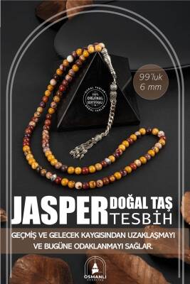 Jasper Doğal Taş Tesbih 99luk - 6mm - Osmanlı Doğaltaş