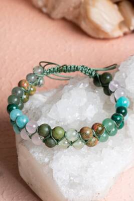 Kalp Çakrası Akik Yüzük 925 Ayar Gümüş - 4