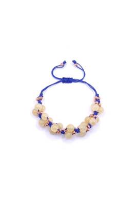 Kalsit Doğal Taş Merdiven Kapama İpli Ayarlanabilir Bileklik - Osmanlı Doğaltaş