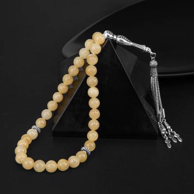 Kalsit Doğal Taş Tesbih 33lük - 8mm - Osmanlı Doğaltaş