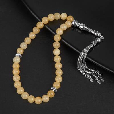 Kalsit Doğal Taş Tesbih 33lük - 8mm - 3