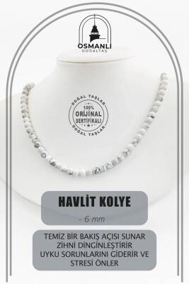 Kan Taşı 6 mm Dizi Doğal Taş Kolye - Osmanlı Doğaltaş