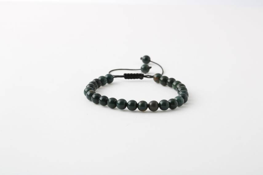 Kan Taşı 6mm Merdiven Kapama Doğal Taş Bileklik - 2