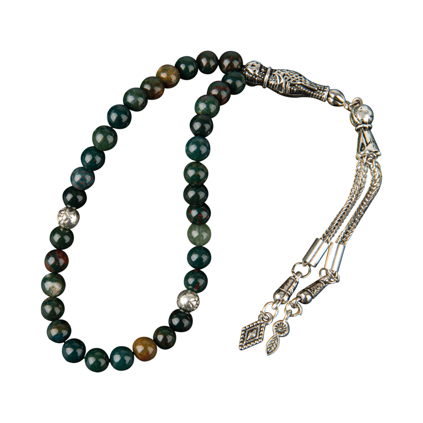 Kan Taşı Doğal Taş Tesbih 33lük - 6mm - 1