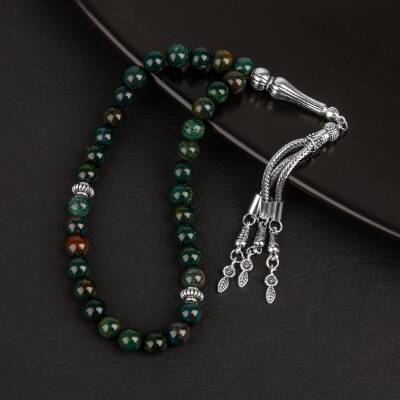 Kan Taşı Doğal Taş Tesbih 33lük - 8mm - 3